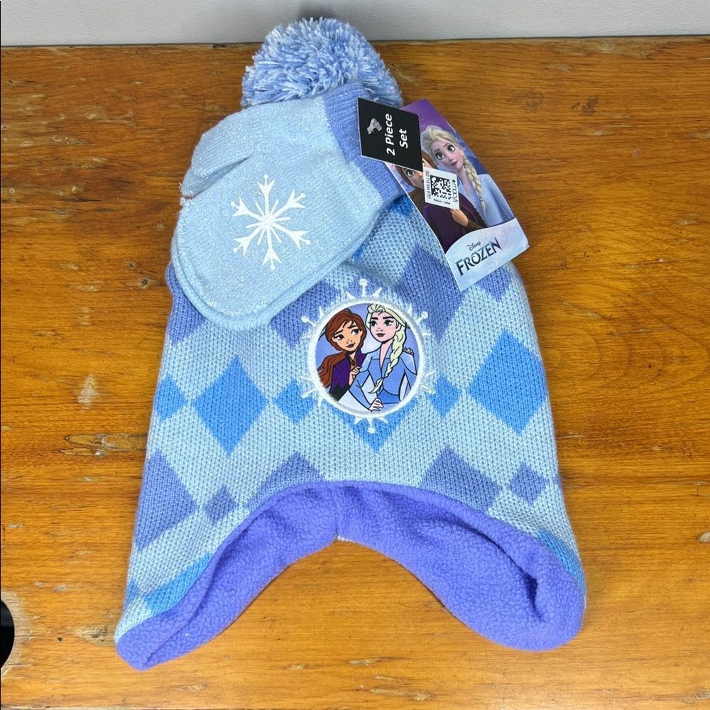 Disney Frozen Blue and Purple Mittens Set